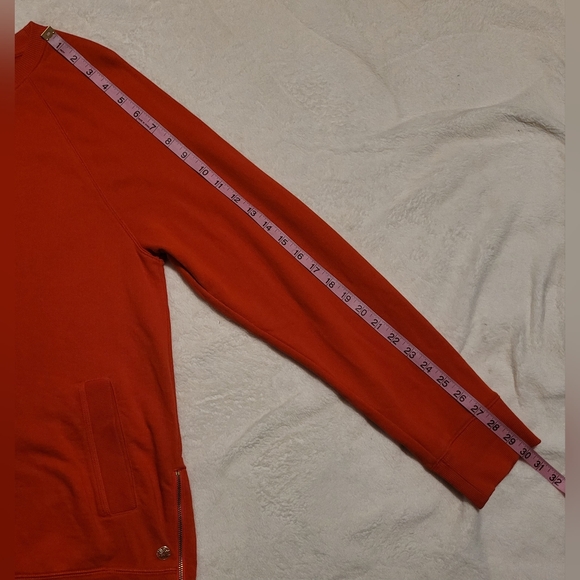 ​Lilly Pulitzer Luxletic Beach Comber Pullover Ruby Red Gold Zips Size XL - Picture 13 of 15